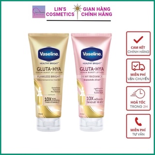 Sữa dưỡng thể vaseline healthy bright gluta hya serum 10x