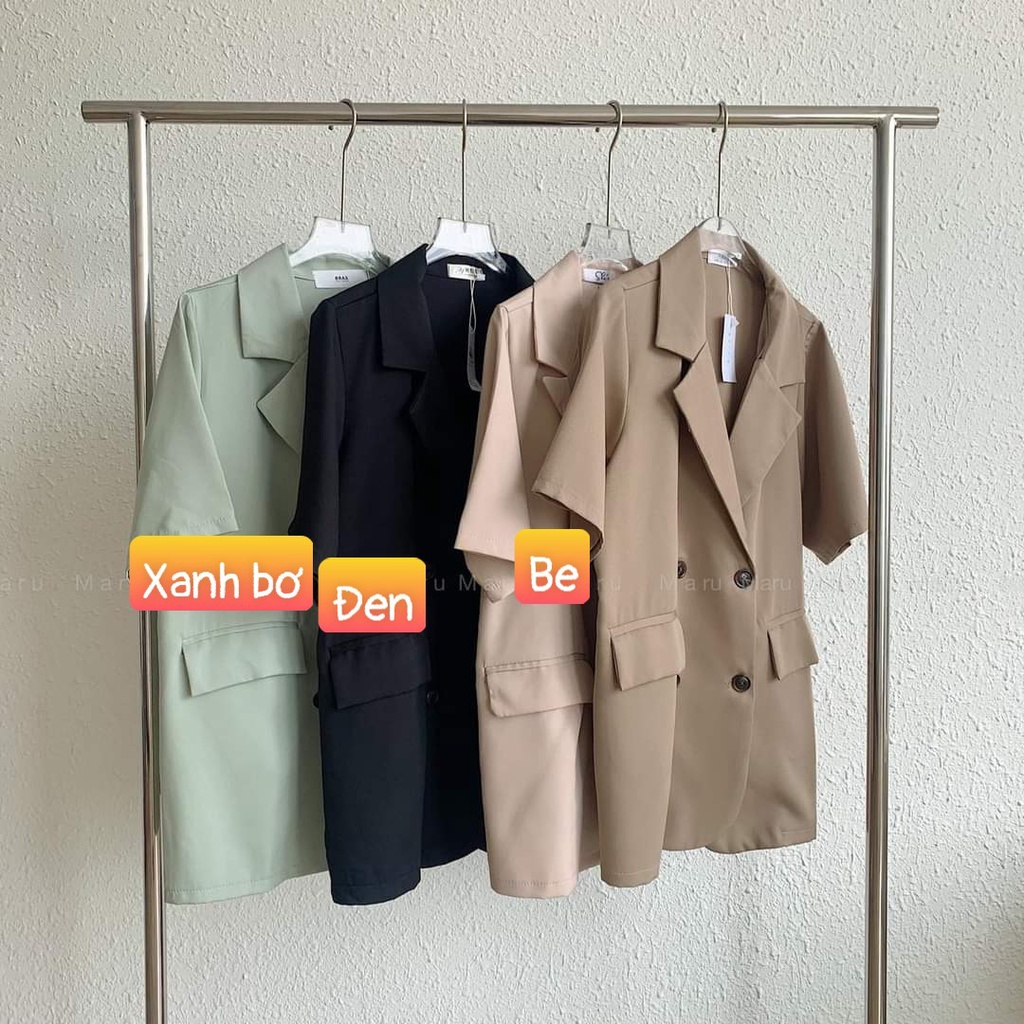 ÁO KHOÁC BLAZER NGẮN TAY NỮ THỜI TRANG HÀN QUỐC DỄ PHỐI ĐỒ