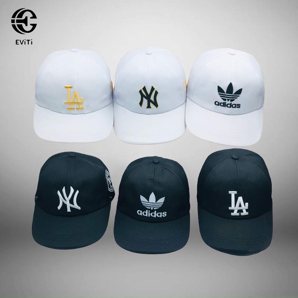 Mũ lưỡi trai - Mũ thể thao cho cả nam và nữ thêu logo N.Y - L.A - A.D.I.D.A.S - Phù hợp đi chơi, đi biển