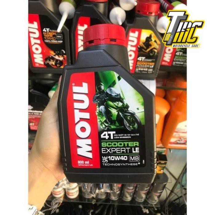 Combo Nhớt Motul Scooter Expert LE 10W-40 800ML Và Nhớt Lap Motul 120ml