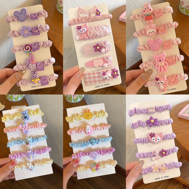 Dây Buộc Tóc Cao Su Đính Nơ Dễ Thương Cho Bé Gái
