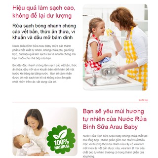 Nước rửa bình Arau - hàng chính hãng