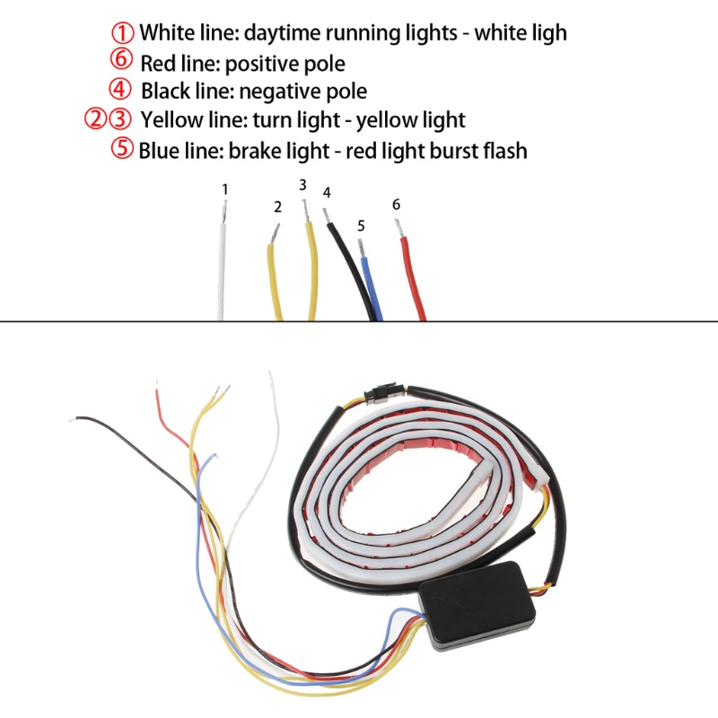 Dây Đèn LED 12V 120cm 12V Linh Hoạt Chống Nước Trang Trí Nội Thất Xe Hơi
