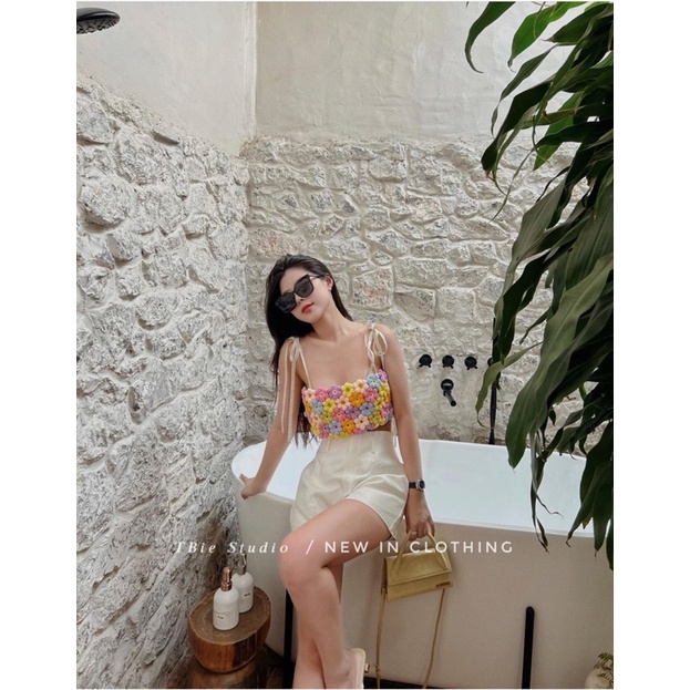 TBS | áo len móc bông hoa