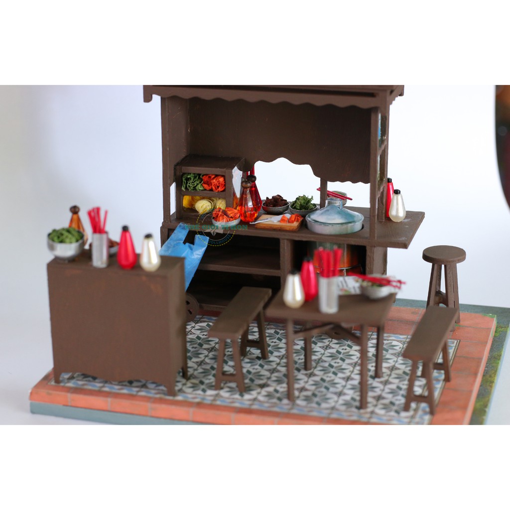 MÔ HÌNH SÀI GÒN XƯA VÀ NAY - HỦ TÍU MÌ GIA - AD08