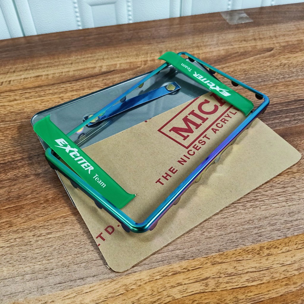 Biển Số Xe Máy Viền 7 Màu.1 bộ khung viền biển số Titan . Không có đánh giá