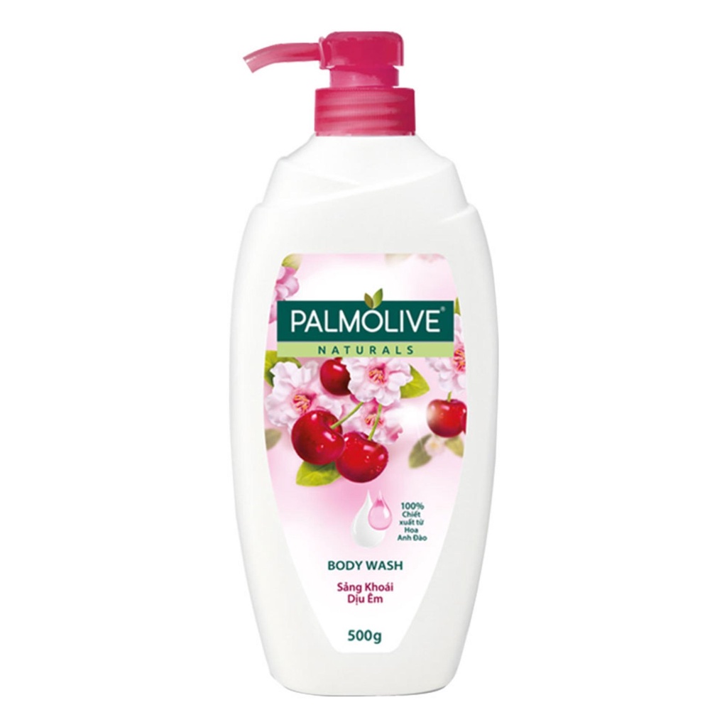 [HB gift] Sữa tắm Palmolive sảng khoái dịu êm 100% chiết xuất từ hoa anh đào 500g | BigBuy360 - bigbuy360.vn