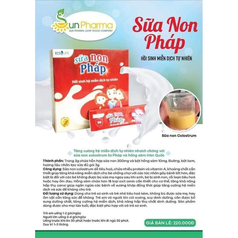 SỮA NON PHÁP ECOLIFE CHÍNH HÃNG