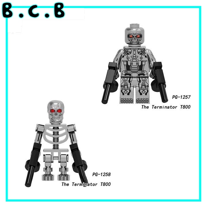 Kẻ hủy diệt - The terminator - Đồ chơi lắp ráp xếp hình mô hình nhân vật siêu anh hùng mạ bạc siêu bóng loáng