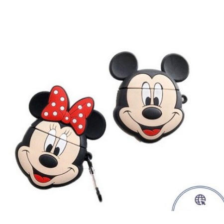 Vỏ bọc silicon tai nghe AirPods 1 2 hình Mickey Minnie và cho hộp sạc  Case AirPod i11 i12 i18