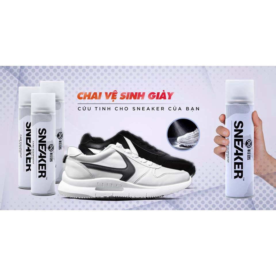 Chai xịt bọt làm sạch giày Sneaker Hando 300ml - Chai xịt bọt làm sạch chuyên cho giày Sneaker, Tẩy trắng giày Sneaker