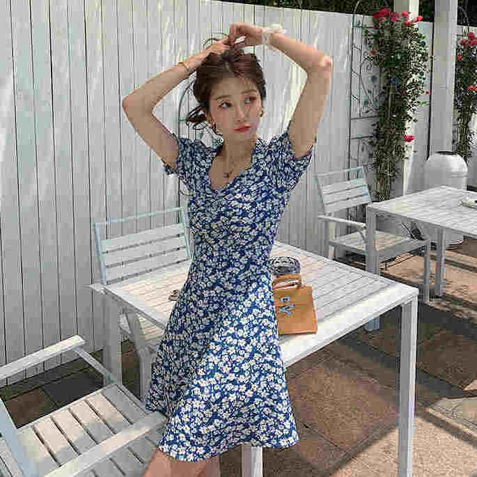 Đầm Hoa Tay Dài Thời Trang Dành Cho Nữ | BigBuy360 - bigbuy360.vn