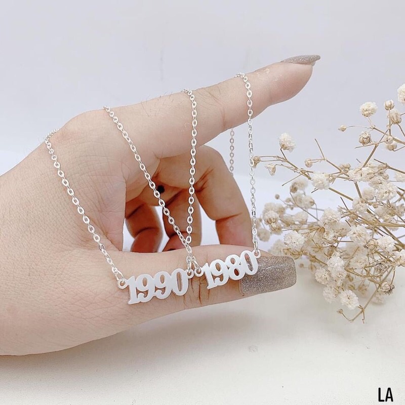 Dây chuyền bạc khắc năm sinh ý nghĩa theo yêu cầu- chuẩn bạc ta