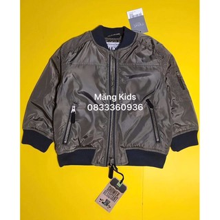 Áo bomber xanh rêu bé trai