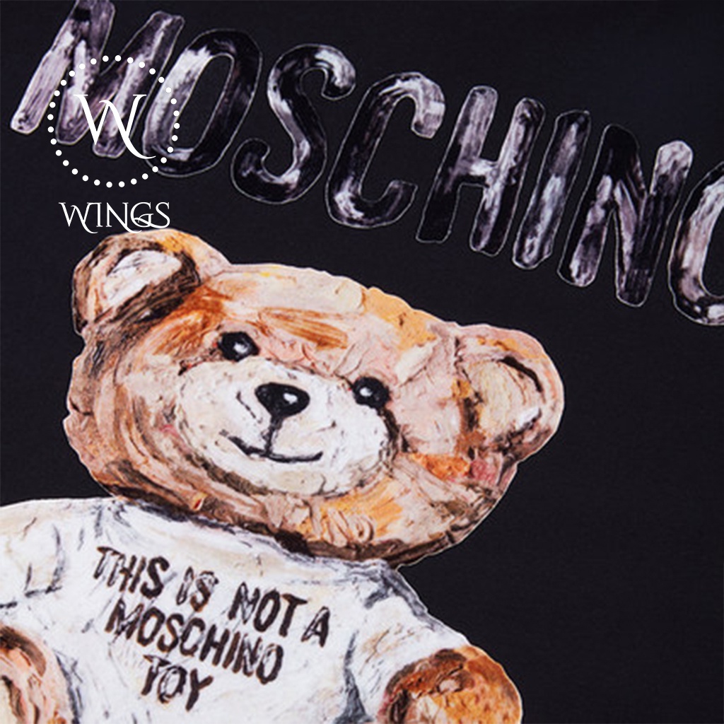 Áo thun nữ cotton dày đẹp moschino teddy