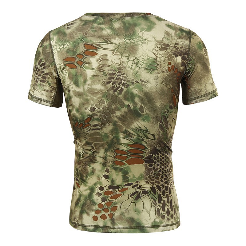 Áo thun thể thao nam họa tiết rằn ri chất liệu nhanh khô