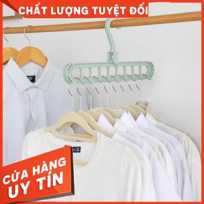 Móc Treo Quần Áo Đa Năng 9 Lỗ Tiết Kiệm Diện Tích - Xoay 360 độ K137