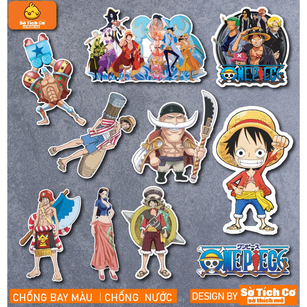 One Piece dán điện thoại, laptop, mũ bảo hiểm, guitar, vali MSP: A06