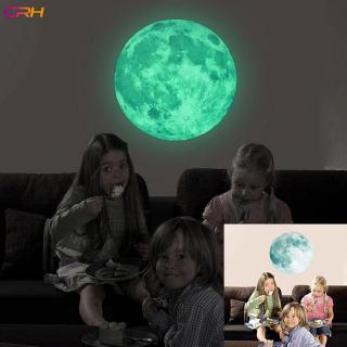 Giấy dán tường hình mặt trăng 3D dạ quang độc đáo