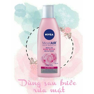 Sữa dưỡng ẩm chiết xuất hoa hồng Nivea MicellAIR Skin Breathe (200ML)