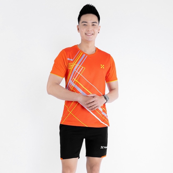 Áo thể thao cổ tim nam chính hãng chất liệu vải chuyên dụng nhẹ xốp thoáng co giãn tốt TN012