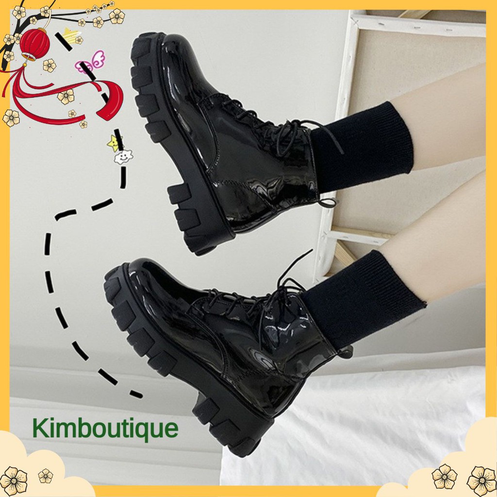Giày ulzzang cao cổ đế đinh cá tính - S5