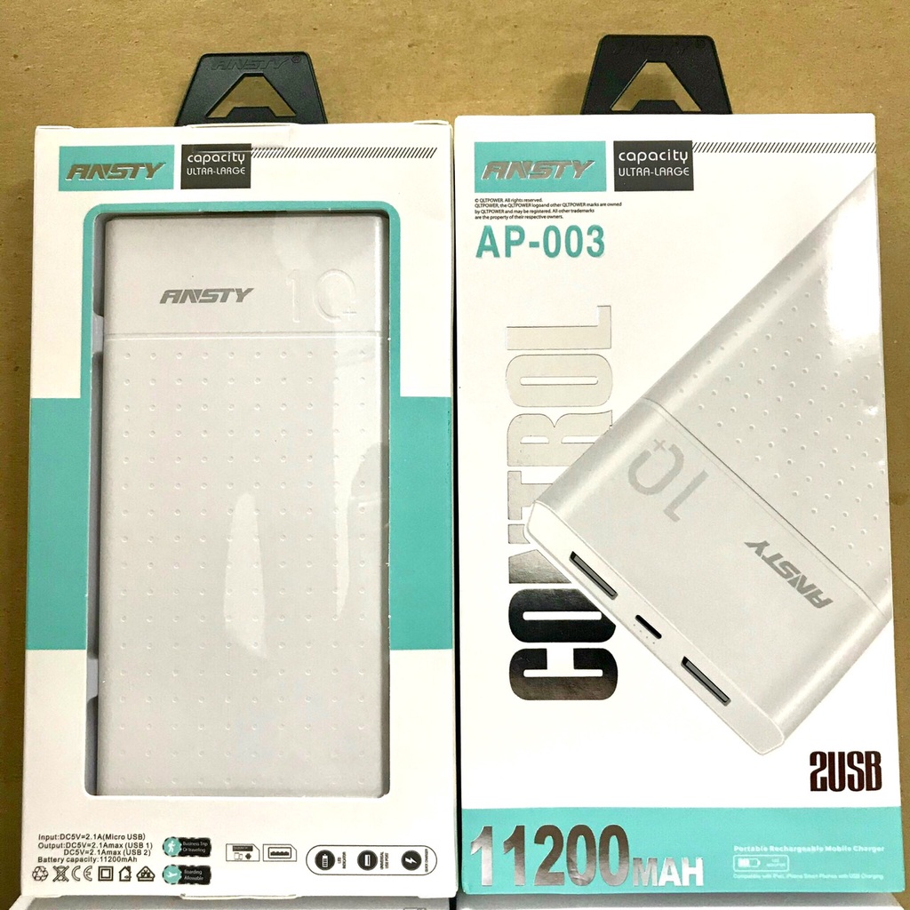 ⚡SIÊU PHẨM-11200MAH⚡Cục Sạc dự phòng ANSTY AP-001/002/003, Pin dự phòng iphone Sạc Cho IP-SAMSUNG-XIAOMI-OPPO-CHÍNH HÃNG