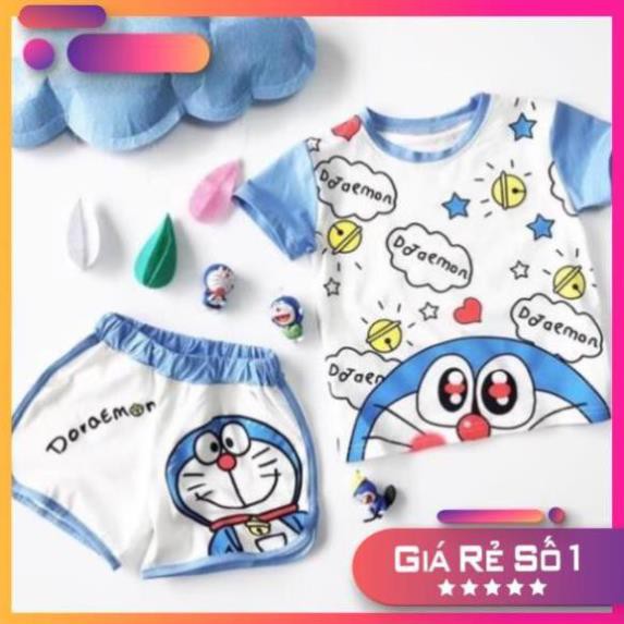 Quần áo trẻ em bộ Doremon cho bé, thời trang trẻ em đồ sơ sinh, đồ bộ bé gái bé trai minky mom