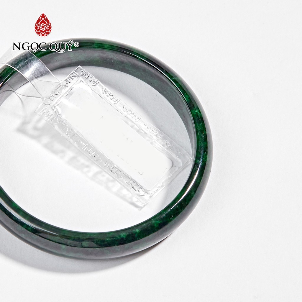 Vòng tay cẩm thạch sơn thủy liền khối jadeite mệnh hỏa , mộc - Ngọc Quý - NQVT0182