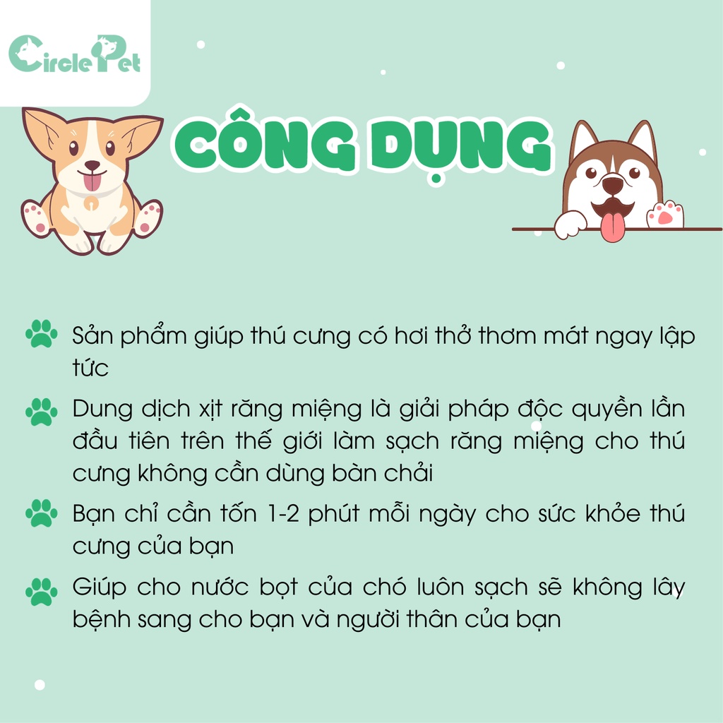 Dung Dịch Xịt Răng Miệng Cho Chó Tropiclean Fresh Breath Hương Vani Bạc Hà Làm Sạch Răng Miệng 118ml - Circle Pet