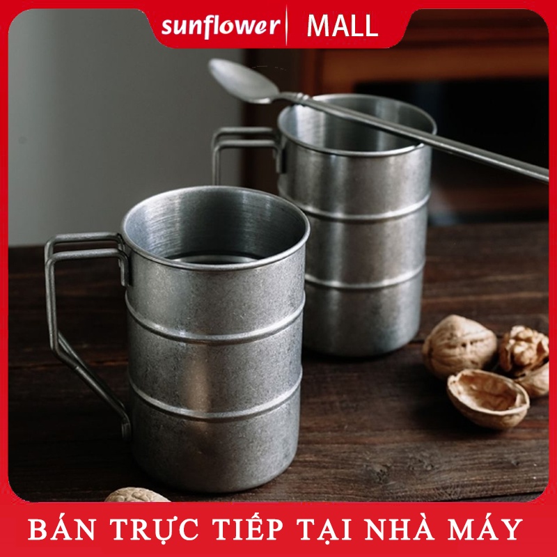 Khi Đi Cắm Trại, Thép Không Gỉ Móc Đa Năng Nước Trà Cà Phê Cốc Tự Khóa Tay Cầm Cốc Cốc Du Lịch Với D Vòng Tay Cầm #9.6-Vn-Mặt Trời. Vn