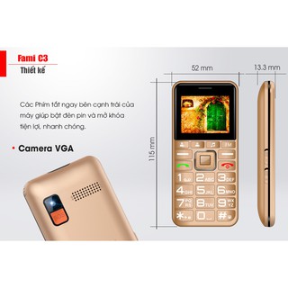 Điện thoại Masstel Fami C3