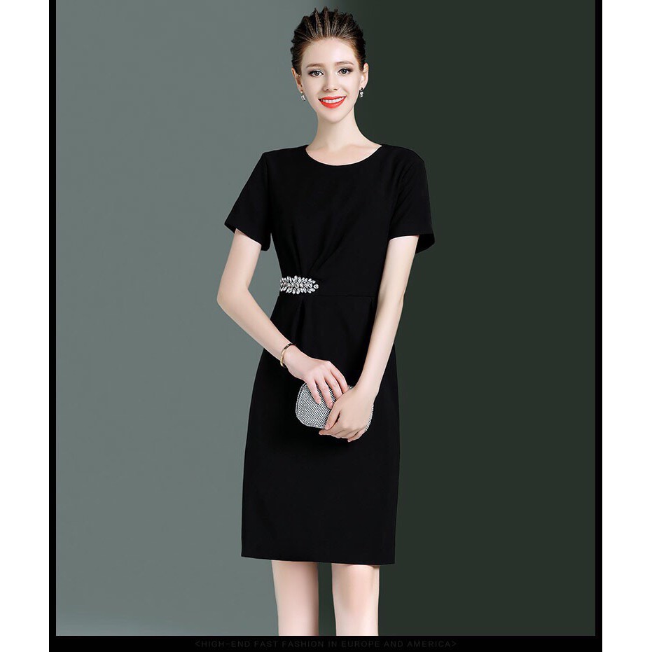 ĐẦM SUÔNG THUN ĐÍNH ĐÁ CAO CẤP - HÀNG NHẬP