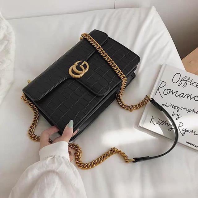 Túi G Da Rắn Vân To Nhiều Ngăn Size 24 Vỡ Hộp ( Ảnh Thật)