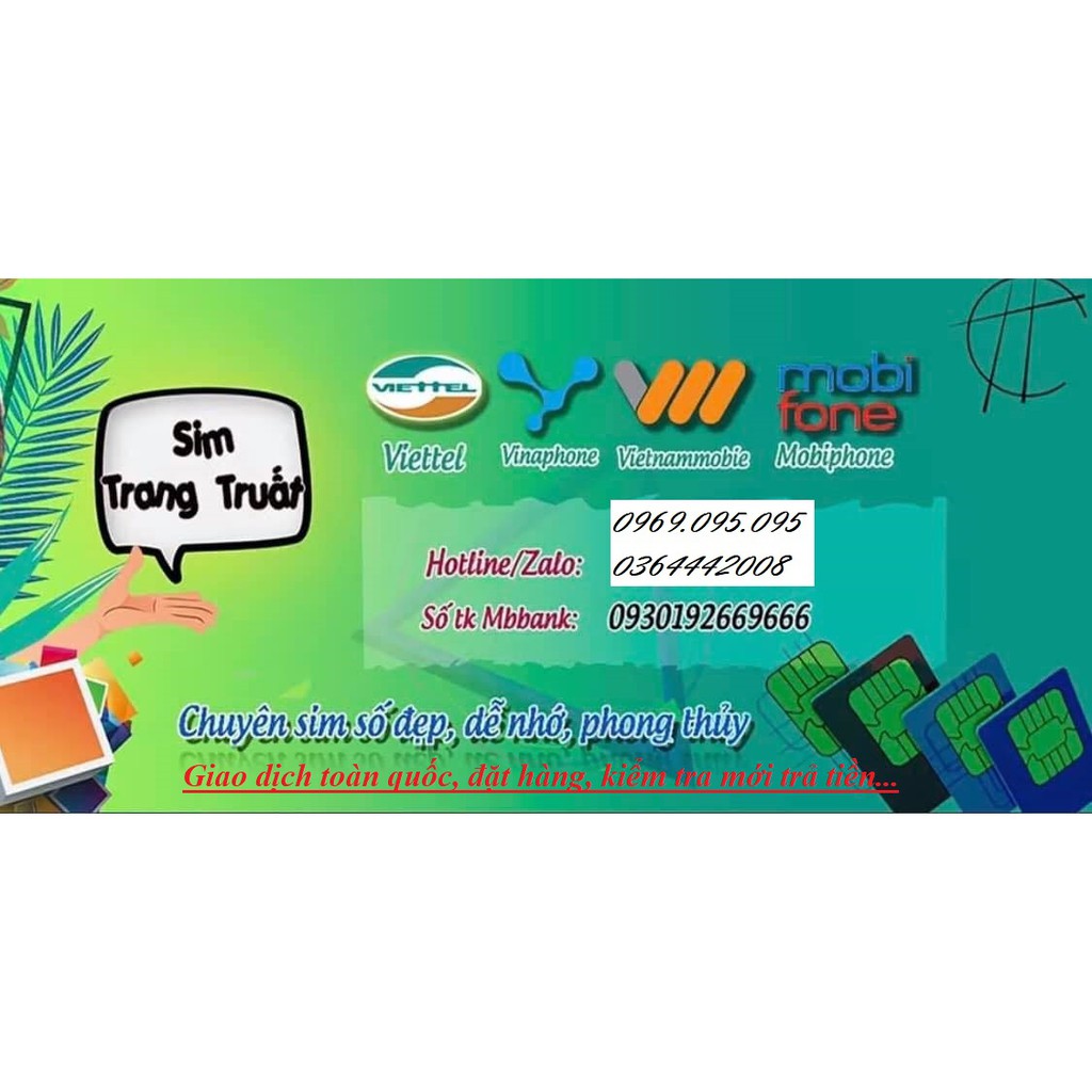 Sảnh tiến 789_Sim số đep Viettel 4G tăng gói v120