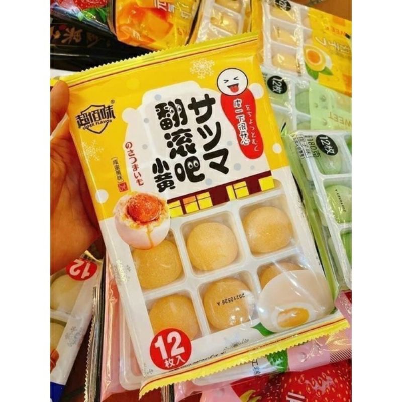 Bánh Mochi khay kem lạnh vị hoa quả 💖Freeship💖 Bánh Mochi kem lạnh hộp 12 viên