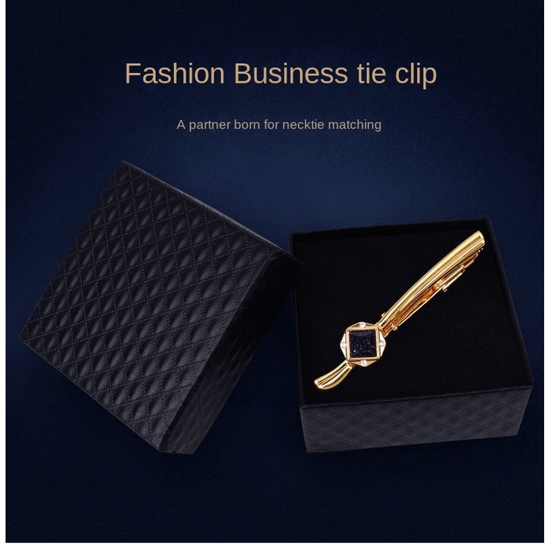 Kẹp Cà Vạt/Cà Vạt Đính Đá Màu Vàng Lãng Mạn Đơn Giản Phong Cách Hàn Quốc Thời Trang Cho Nam Và Nữ