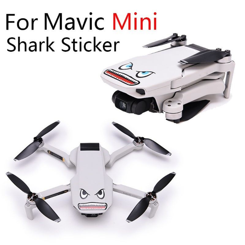 Miếng Dán Hình Mặt Cá Mập Độc Đáo Trang Trí Drone