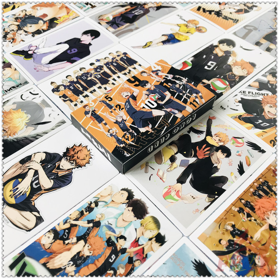 Hộp 30 Cái/ Hộp ✪ Haikyuu!! - Thẻ Hình Anime ✪ Bưu Thiếp Mini Kích Thước 5.5cm*8.8cm Dùng Làm Quà Tặng