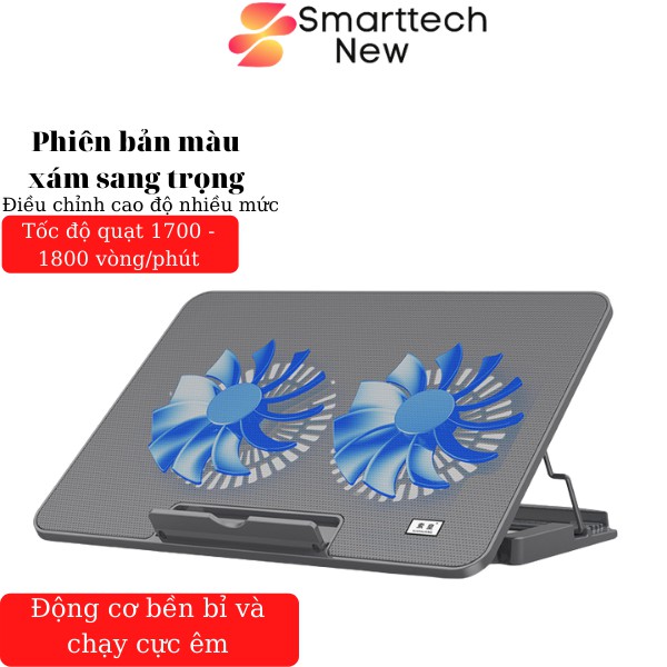 Quạt Tản Nhiệt Laptop, Đế Tản Nhiệt Laptop Cho Máy Tính 14 inch Đến 17 inch Quạt Mạnh Êm Có Nhiều Loại 2 Quạt Đến 6 Quạt