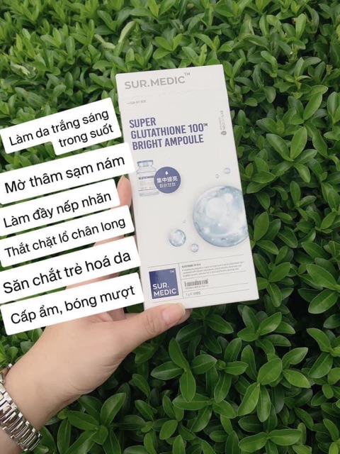 Serum Ống Tiêm SUR.MEDIC SUPER GLUTATHIONE 100 BRIGHT AMPOULE