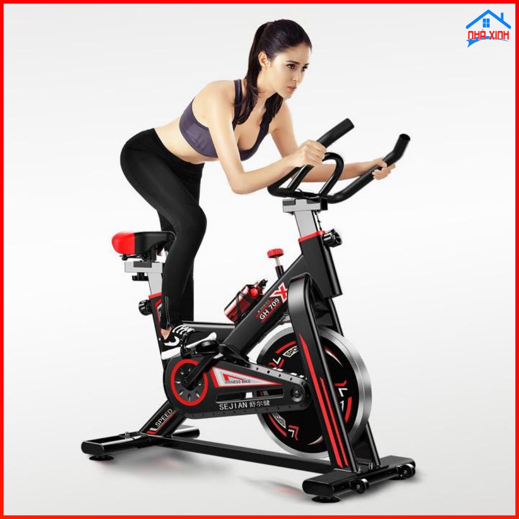 Xe đạp tập tại nhà 2022, Xe đạp gym giúp tăng cường thể lực, cải thiện sức khoẻ, kèm đồng hồ, bình nước!