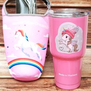 LY GIỮ NHIỆT 900ML HÌNH CUTE DỄ THƯƠNG (TẶNG TÚI, 2 ỐNG HÚT, CỌ RỬA)