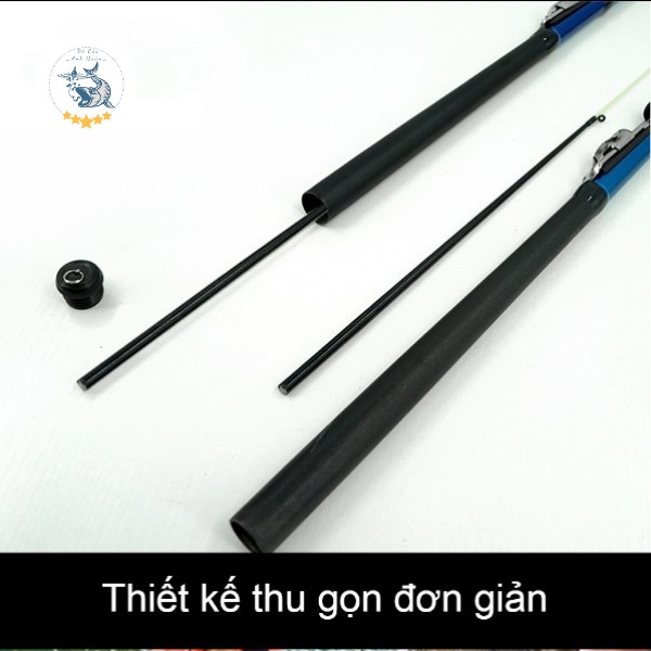 Cần câu tôm Ikada Carbon siêu dẻo Dài 2m1 Chuyên câu mực, bống, rô phi, diếc