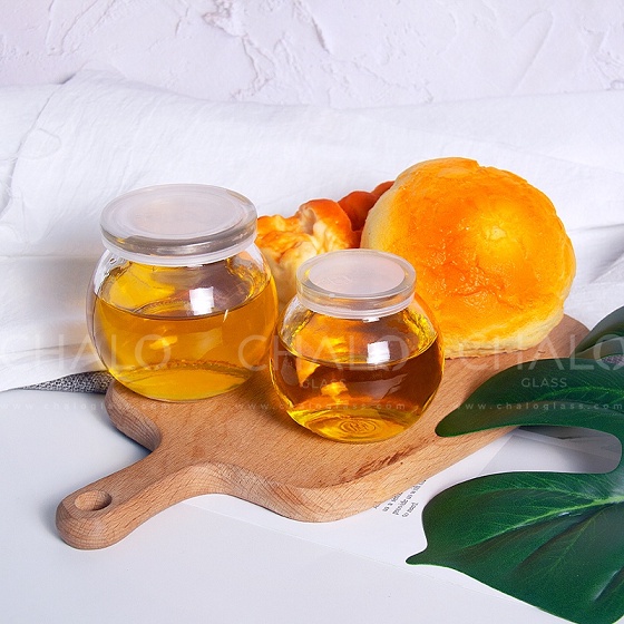 Hũ sữa chua thủy tinh dáng tròn nắp nhựa 100ml ~ 200ml