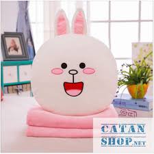 Gối mền LINE FRIEND 3 trong 1 ,Brown Cony Sally siêu mịn