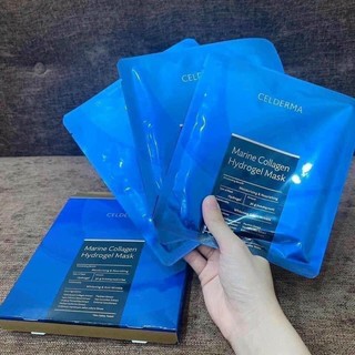 Mặt nạ Thạch Anh (Xanh) Celderma Marine Collagen Hydrogel Mask