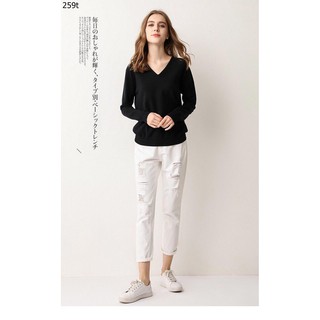 ( Vân Vân ) Set 3 chiếc áo len nữ cổ tim