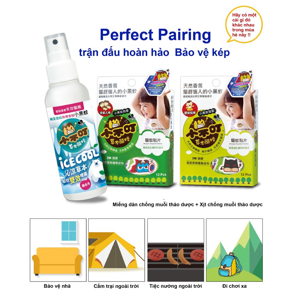 【🔥24H Giao Hàng🔥】Combo 3 gói giảm 12% - 12 miếng dán chống muỗi nhỏ-muỗi đen (trẻ sơ sinh) - Đài Loan