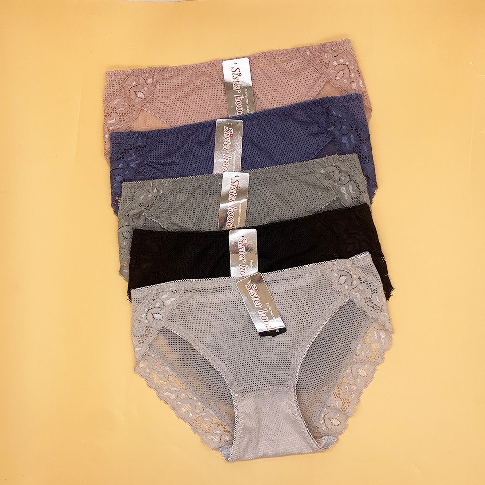 Quần lót nữ lưới phối ren mỏng thoáng mát nhẹ cho mông 85-92cm , quần chíp ren không gian eva KGE | BigBuy360 - bigbuy360.vn